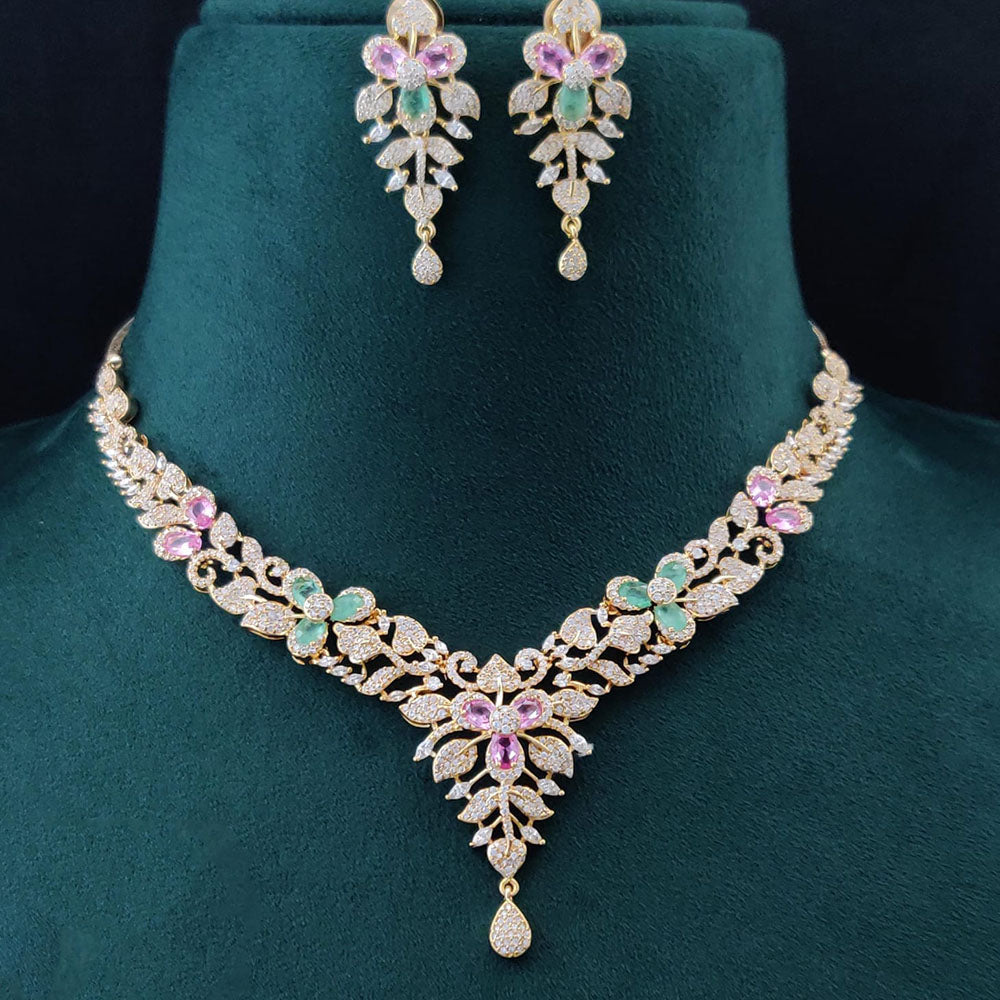 Vivah Creations Luxury Look American Diamond Set for Girls