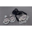 Akruti Collection Oxidised Plated Choker Necklace Set