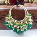 Akruti Collection Gold Plated Pearl And Beads Chandbali Earrings