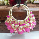 Akruti Collection Gold Plated Pearl And Beads Chandbali Earrings