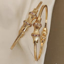Akruti Collection Gold Plated Austrian Stone Adjustable Bracelet