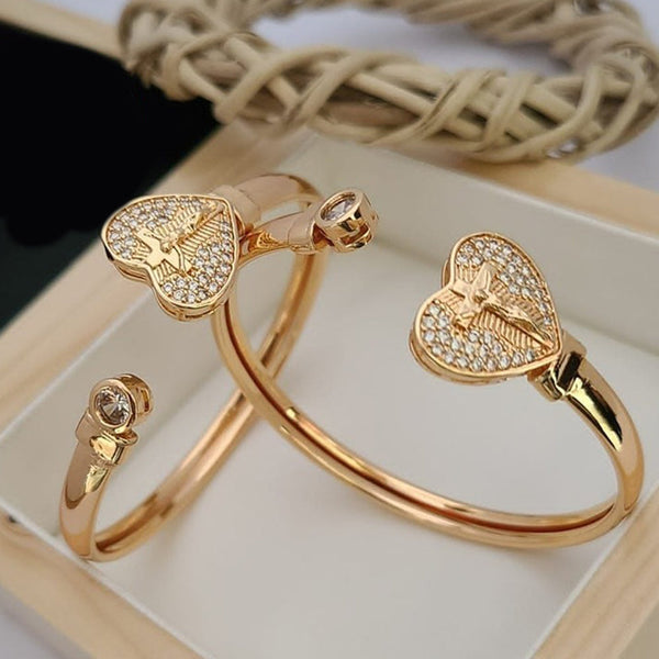 Akruti Collection Gold Plated Austrian Stone Adjustable Bracelet