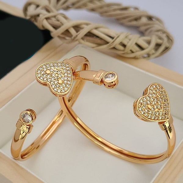 Akruti Collection Gold Plated Austrian Stone Adjustable Bracelet