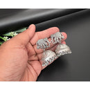 Akruti Collection Oxidised Plated  Jhumki Earrings