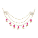 Akruti Collection Gold Plated Kundan Stone And Pearl Kanchain