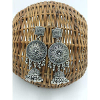 Akruti Collection Oxidised Plated Jhumki  Earrings