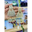 Akruti Collection Gold Plated Kundan Stone And Beads Dangler Earrings