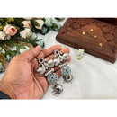 Akruti Collection Oxidised Plated Jhumki Earrings