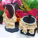 Akruti Collection Gold Plated Meenakari and Pearl Jhumki Earrings