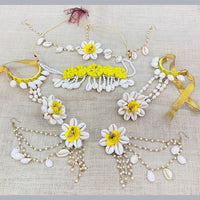 Akruti Collection Floral Jewellery Necklace Set