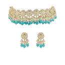 Akruti Collection Gold Plated Kundan Pearl And Beads Necklace Set