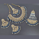Akruti Collection Gold Plated Crystal Stone And Pearl Necklace Set