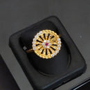 Akruti Collection Gold Plated Austrian Stone Ring