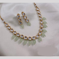 Akruti Collection Gold Plated Kundan And Beads Neckalce Set