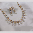 Akruti Collection Gold Plated Kundan And Beads Neckalce Set
