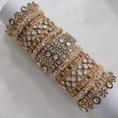 Akruti Collection Gold Plated Kundan Stone And Meenakari Bangles Set