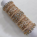 Akruti Collection Gold Plated Kundan Stone And Meenakari Bangles Set