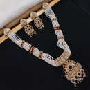 Akruti Collection Gold Plated Kundan And Pearl Necklace Set