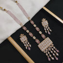 Akruti Collection Gold Plated Polki Kundan And Pearl Long Necklace Set