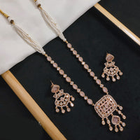 Akruti Collection Gold Plated Polki Kundan And Pearl Long Necklace Set
