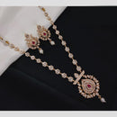 Akruti Collection Gold Plated Polki Kundan Stone And Pearls Meenakari Necklace Set