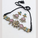 Akruti Collection 2 Tone Plated Choker Necklace Set