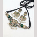 Akruti Collection 2 Tone Plated Choker Necklace Set