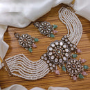 Akruti Collection Designer Kundan Necklace Set with Matching Earrings
