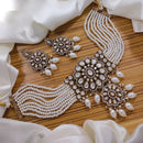 Akruti Collection Designer Kundan Necklace Set with Matching Earrings