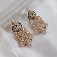 Akruti Collection Gold Plated Polki Kundan Dangler Earrings