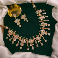 Akruti Collection Gold Plated Polki Kundan Stone Necklace Set