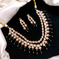 Akruti Collection Gold Plated Polki Kundan Stone Necklace Set