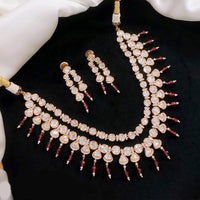 Akruti Collection Gold Plated Polki Kundan Stone Necklace Set
