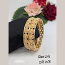 Akruti Collection Gold Plated Pearl Stone Bangle Set