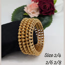 Akruti Collection Gold Plated Bangle Set