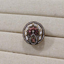 Akruti Collection Gold Plated Pota Stone Ring