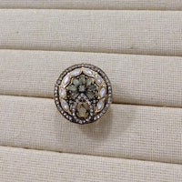 Akruti Collection Gold Plated Pota Stone Ring