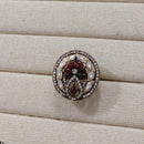 Akruti Collection Gold Plated Pota Stone Ring