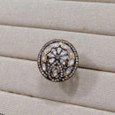 Akruti Collection Gold Plated Pota Stone Ring