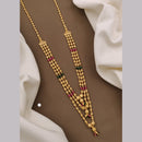 Akruti Collection Gold Plated Beads Long Necklace