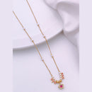 Akruti Collection Gold Plated Pota Stone Necklace