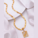 Akruti Collection Gold Plated Austrian Stone Men's Chain Pendant