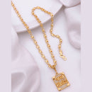 Akruti Collection Gold Plated Austrian Stone Men's Chain Pendant