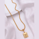 Akruti Collection Gold Plated Austrian Stone Men's Chain Pendant