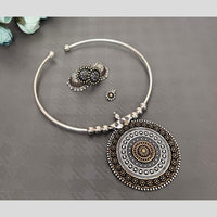 Akruti Collection 2 Tone Plated Necklace Set