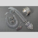 Akruti Collection Oxidised Plated Neckalce Combo Set