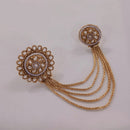 Akruti Collection Gold Plated Pota Stone Ring