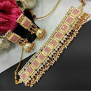 Akruti Collection Gold Plated Kundan And Pearls Choker Necklace Set