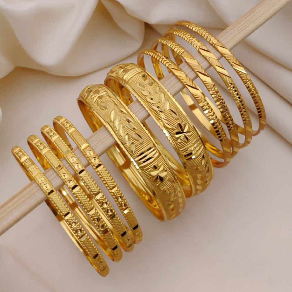Akruti Collection Forming Gold Everyday Glam Bangle Set