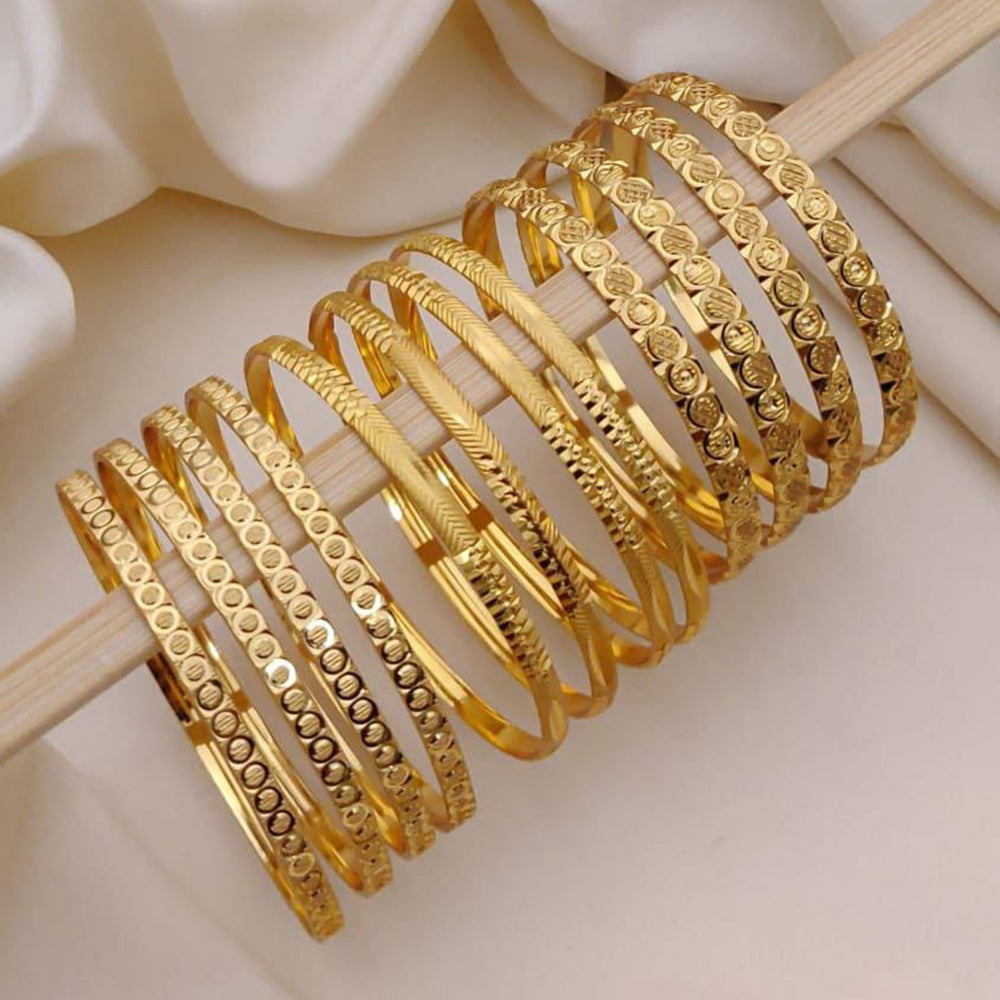 Akruti Collection Glow in Forming Gold Gifting & Festive Wear Bangle Set